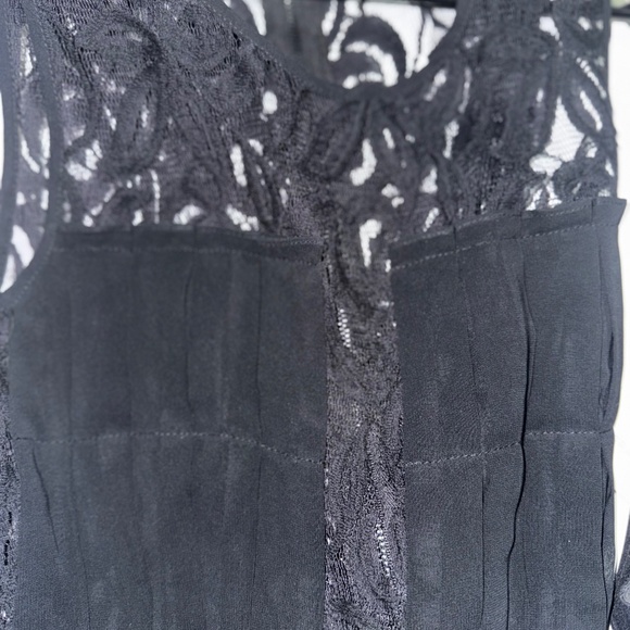 NWT BCBGeneration Women's Lace Insert Georgette Fit & Flare Pleated Dress - Picture 7 of 10